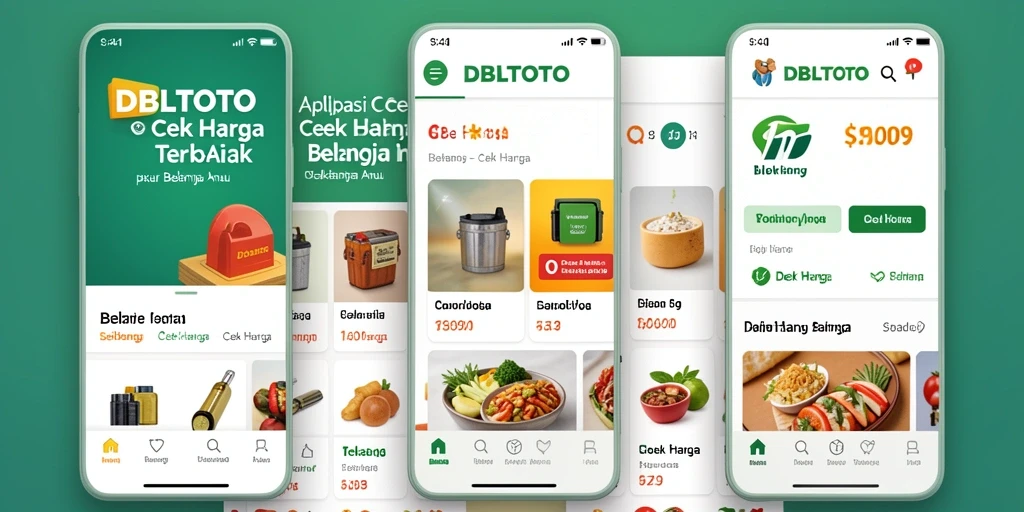 Tampilan antarmuka aplikasi Cek Harga DBLTOTO yang menarik dan informatif.