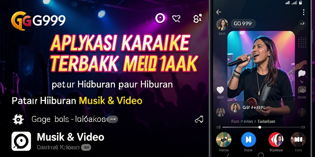 Tampilan antarmuka aplikasi GG999 yang menarik untuk karaoke.