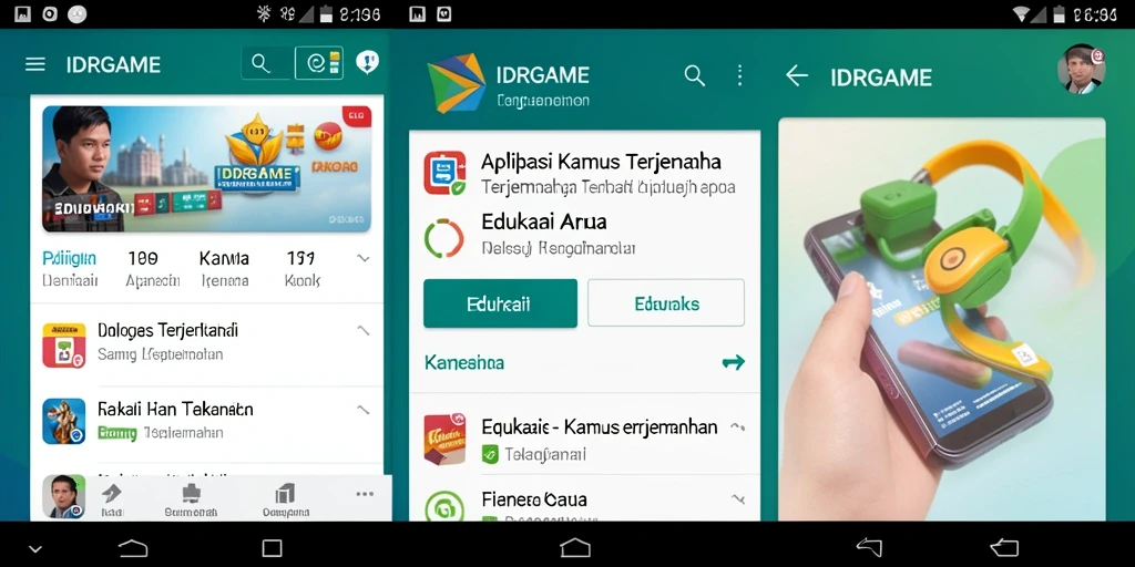 Tampilan antarmuka aplikasi IDRGAME yang ramah pengguna untuk terjemahan.