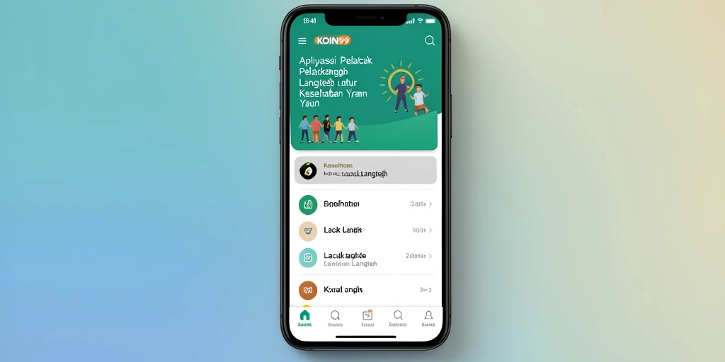 Tampilan antarmuka KOIN99 yang sederhana dan informatif.