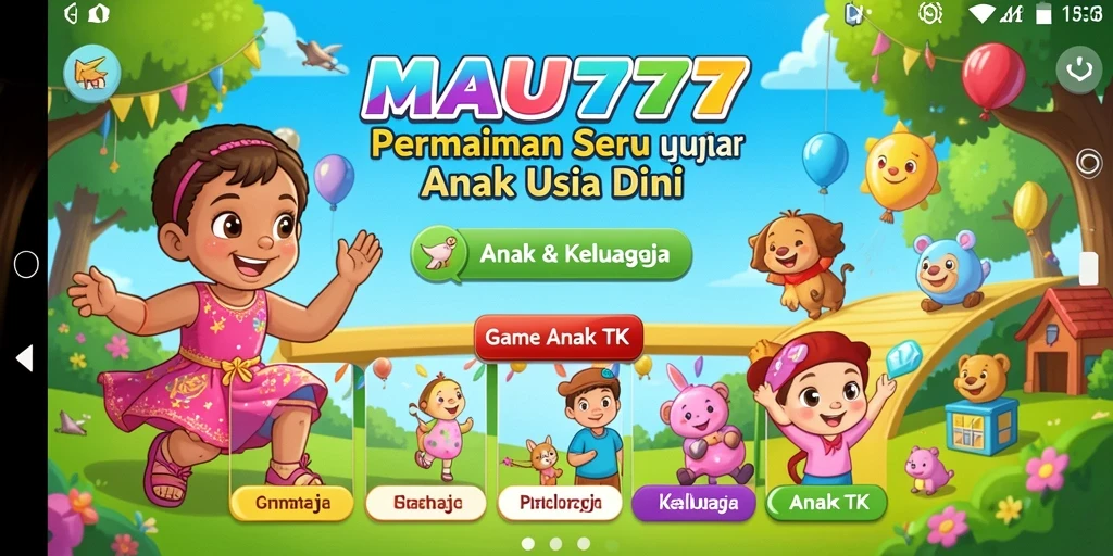 Tampilan antarmuka MAU777 yang ramah anak dan interaktif.