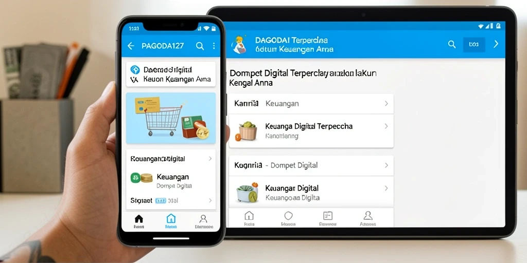 Antarmuka utama aplikasi PAGODA127 yang memudahkan transaksi keuangan.