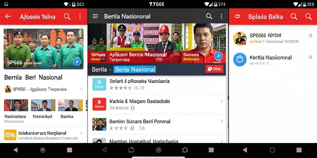Tampilan antarmuka aplikasi SP666 yang informatif dan menarik.